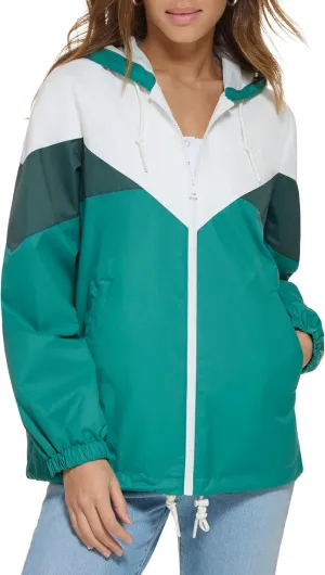 Levi's Women's Nylon Color Block Windbreaker
