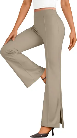 LILLUSORY Womens High Waisted Work Pants Business Casual Yoga Flare Leggings Stretchy Slacks