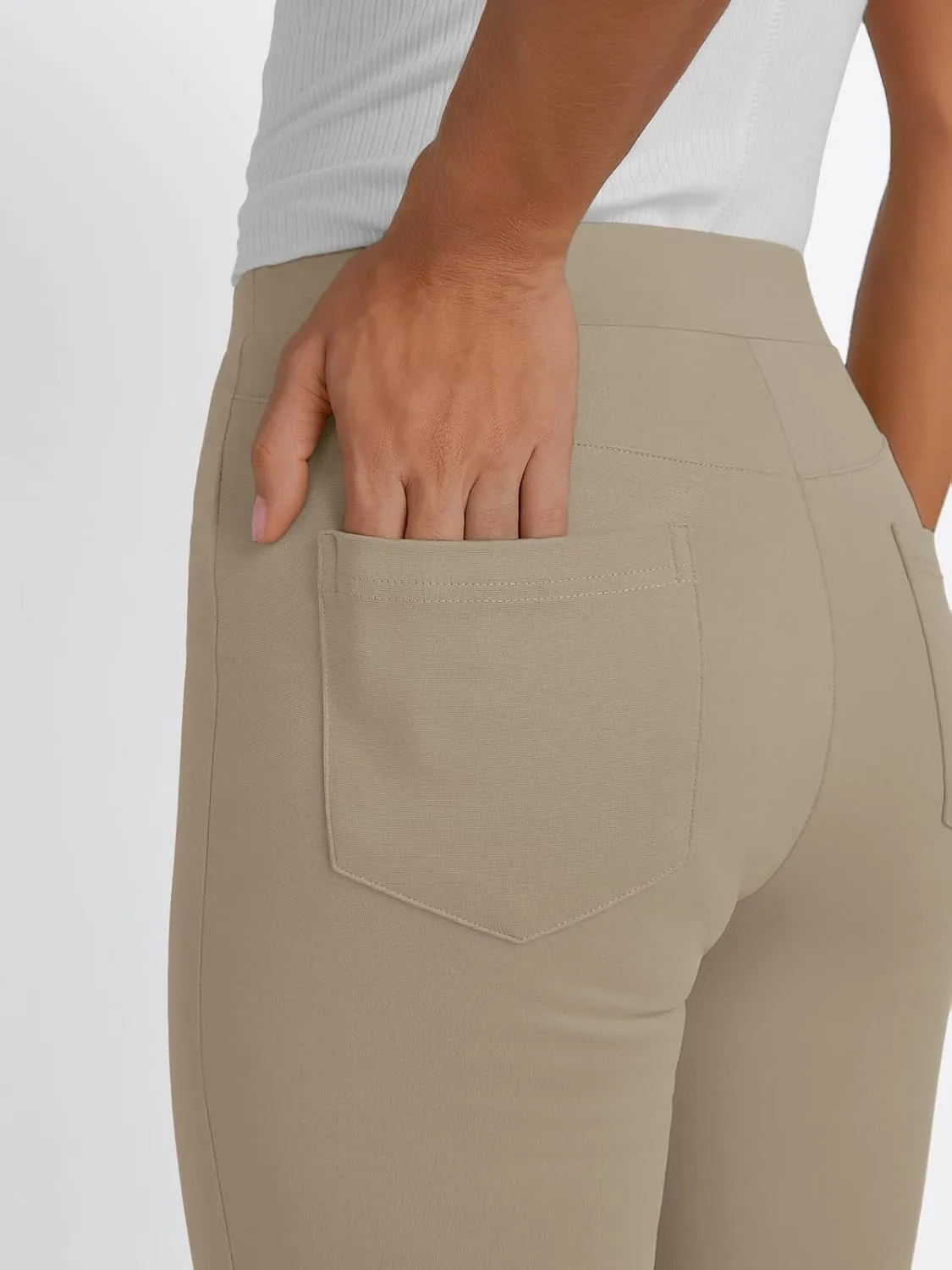 LILLUSORY Womens High Waisted Work Pants Business Casual Yoga Flare Leggings Stretchy Slacks