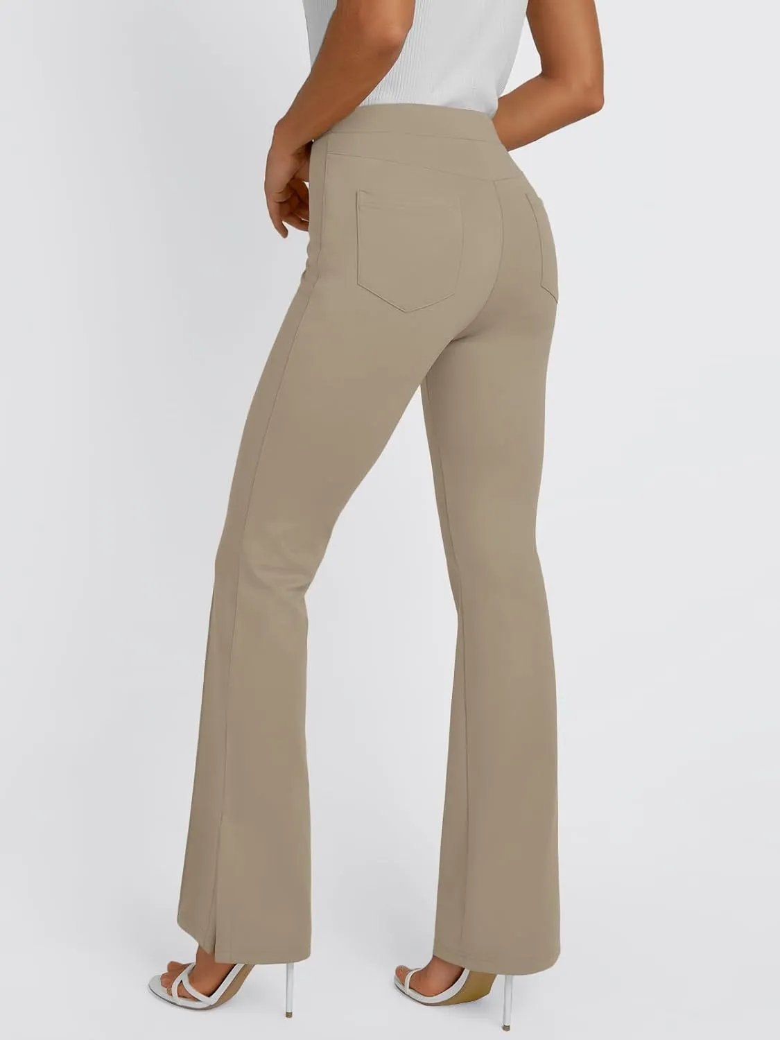 LILLUSORY Womens High Waisted Work Pants Business Casual Yoga Flare Leggings Stretchy Slacks