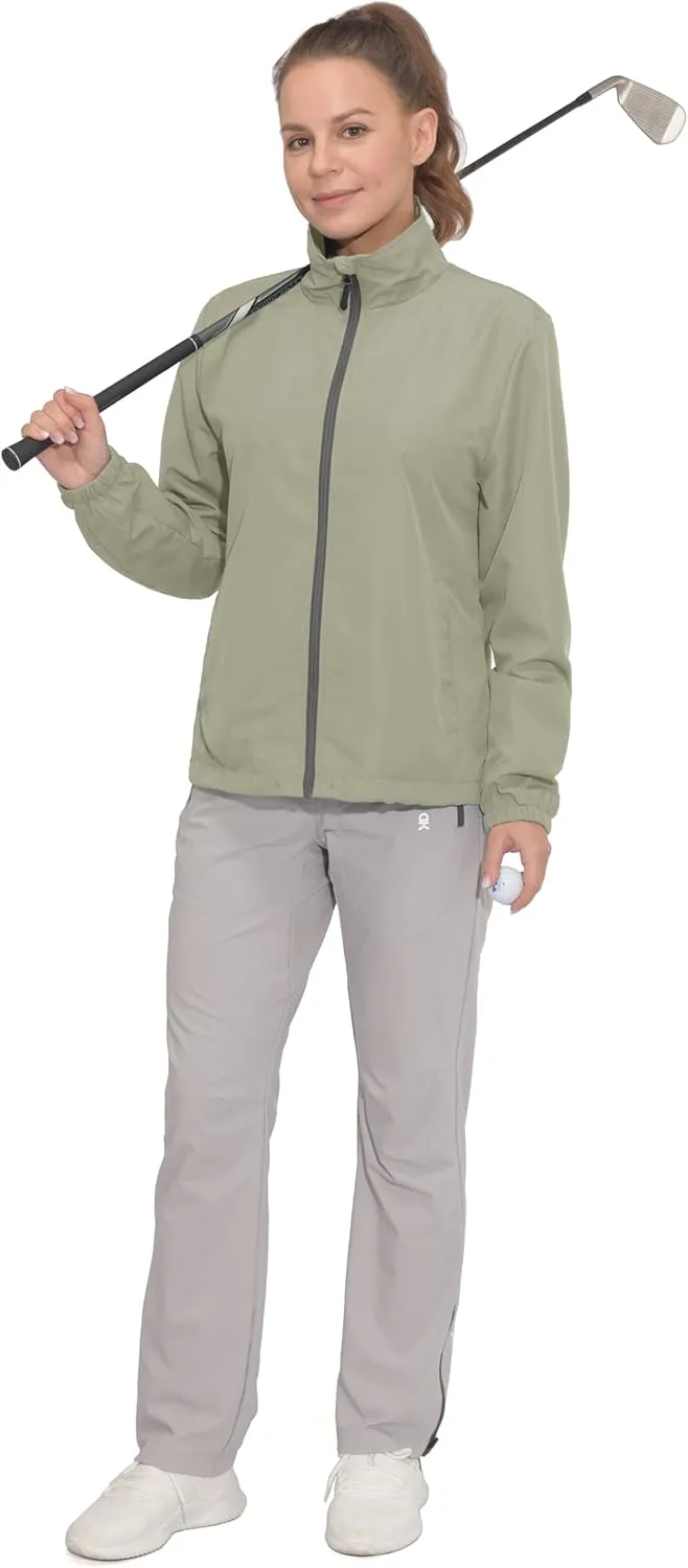 Little Donkey Andy Women's Lightweight Windbreaker Jacket Breathable Windproof Spring Fall Summer Jacket Running Golf UPF50 