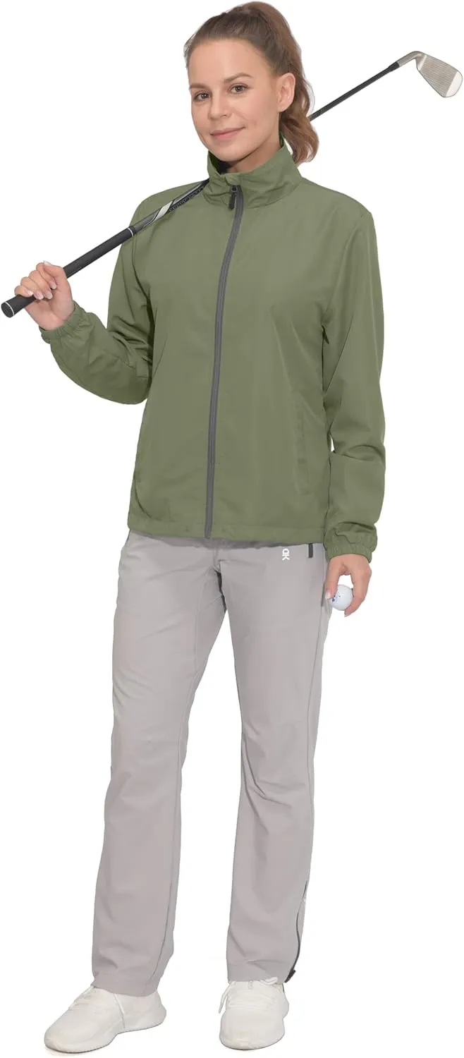 Little Donkey Andy Women's Lightweight Windbreaker Jacket Breathable Windproof Spring Fall Summer Jacket Running Golf UPF50 