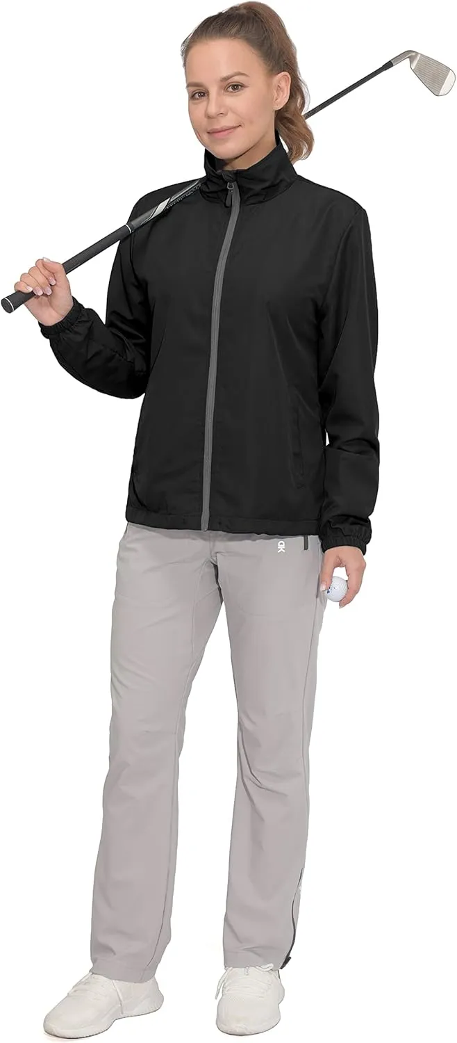 Little Donkey Andy Women's Lightweight Windbreaker Jacket Breathable Windproof Spring Fall Summer Jacket Running Golf UPF50 