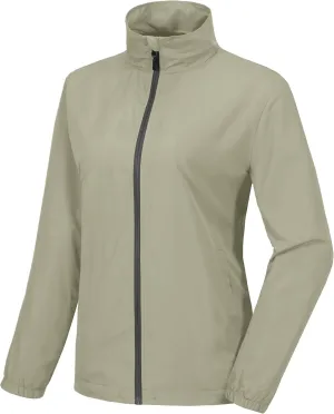 Little Donkey Andy Women's Lightweight Windbreaker Jacket Breathable Windproof Spring Fall Summer Jacket Running Golf UPF50 