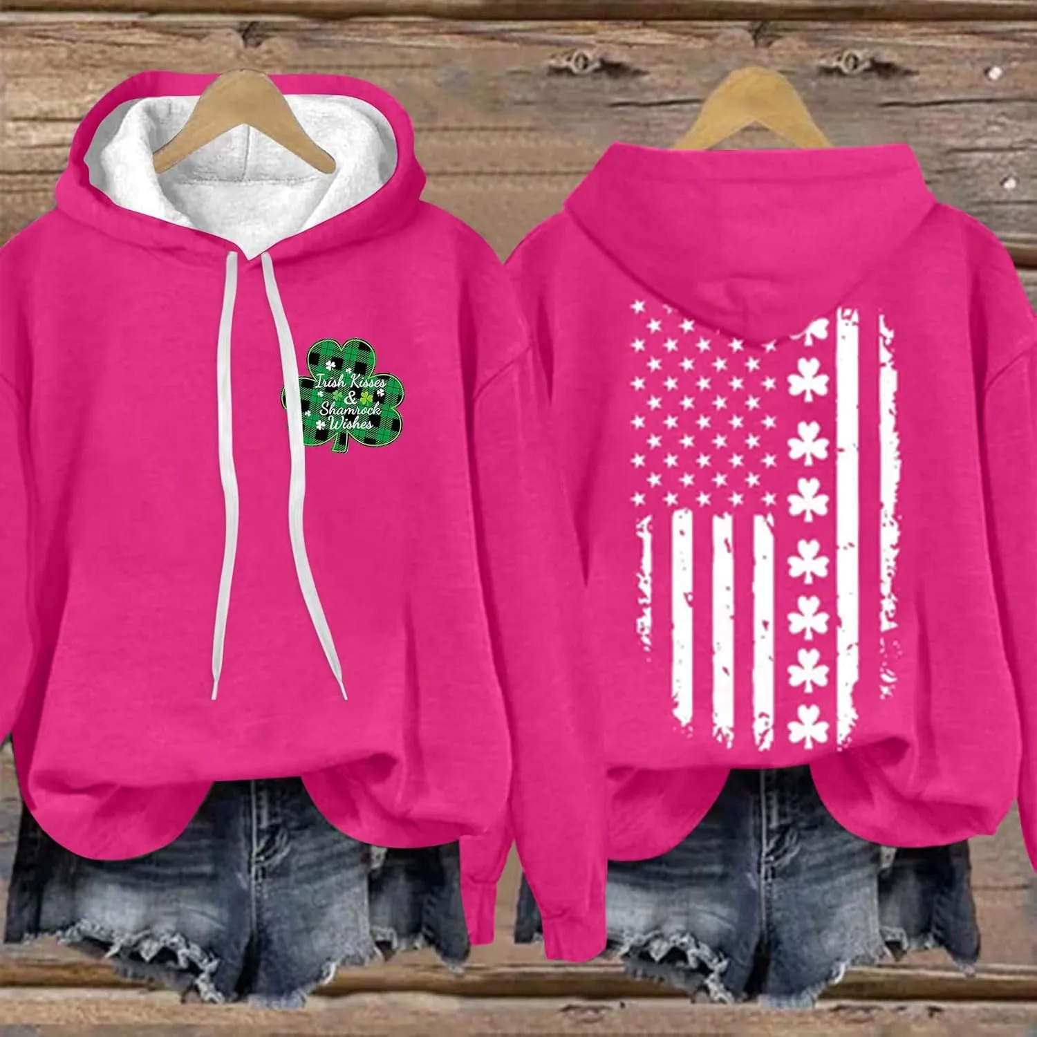 Long Sleeve Tops for Women American Flag Hoodie Sweatshirt Fashion Long Sleeve Sweatshirt Gift Patriotic Sweatshirt
