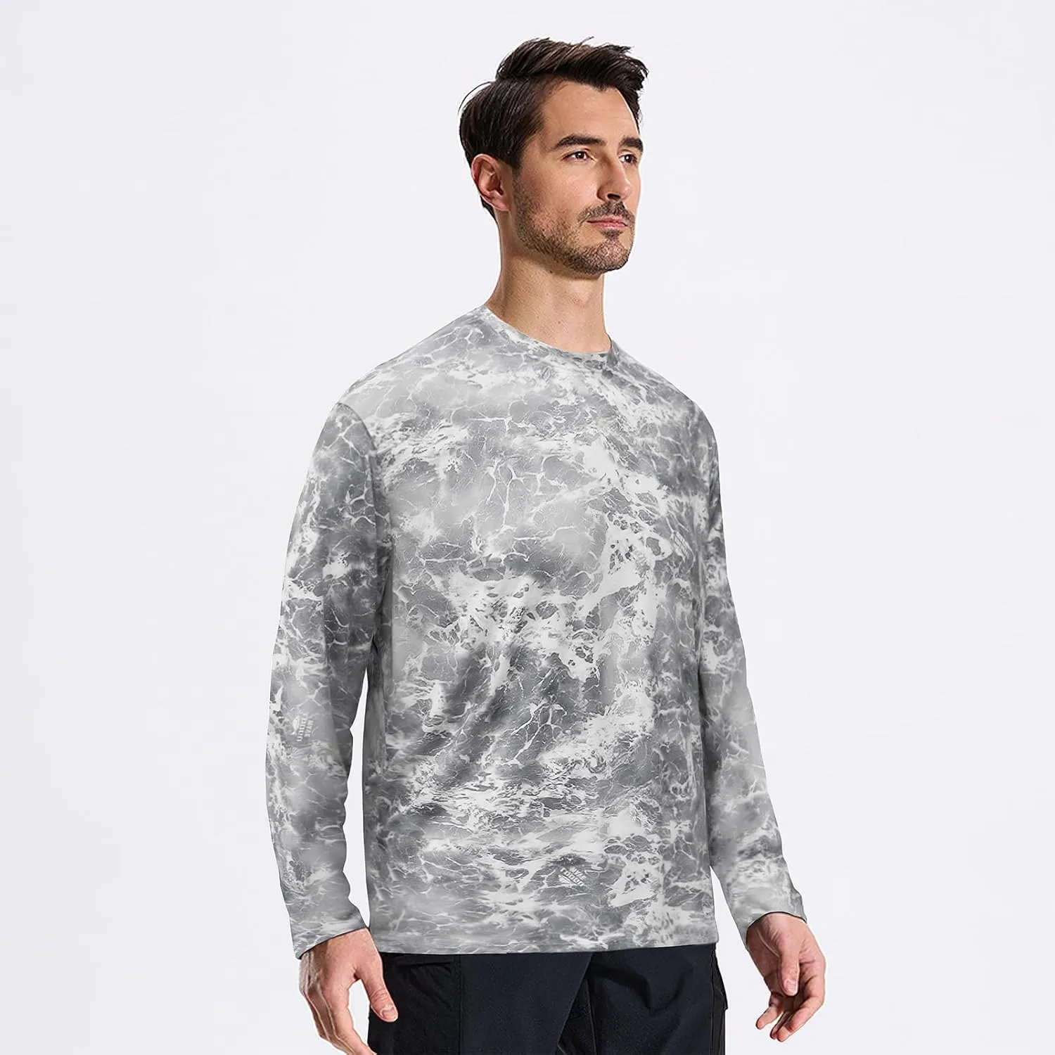 LOOGU Mens Hunting Camo Shirt Lightweight, Camouflage Shirts for Men Long Sleeve Shirt for Fishing Hiking Camping