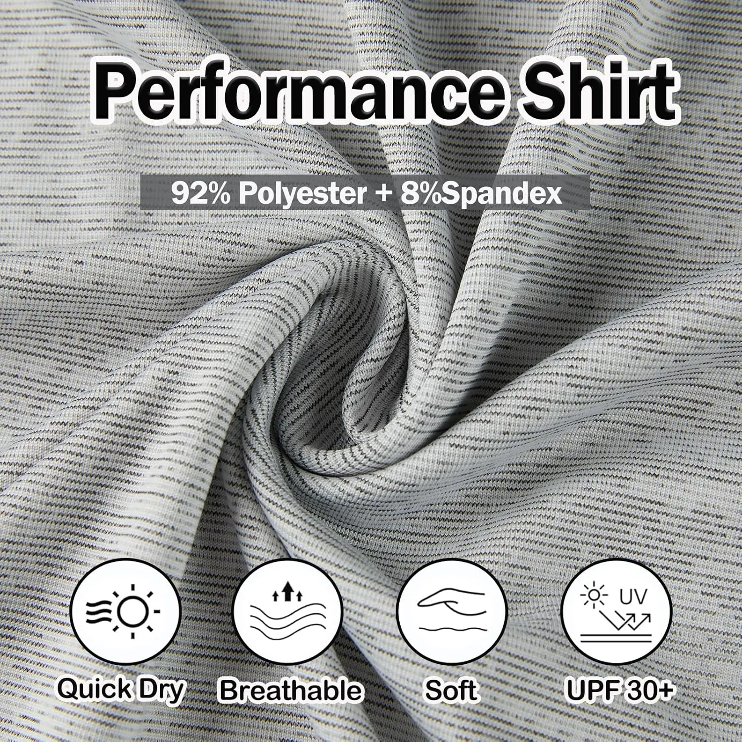 M&F EVENMINE Mens Polo Shirt Quick Dry Performance Short Sleeve Shirts Golf Shirt for Men