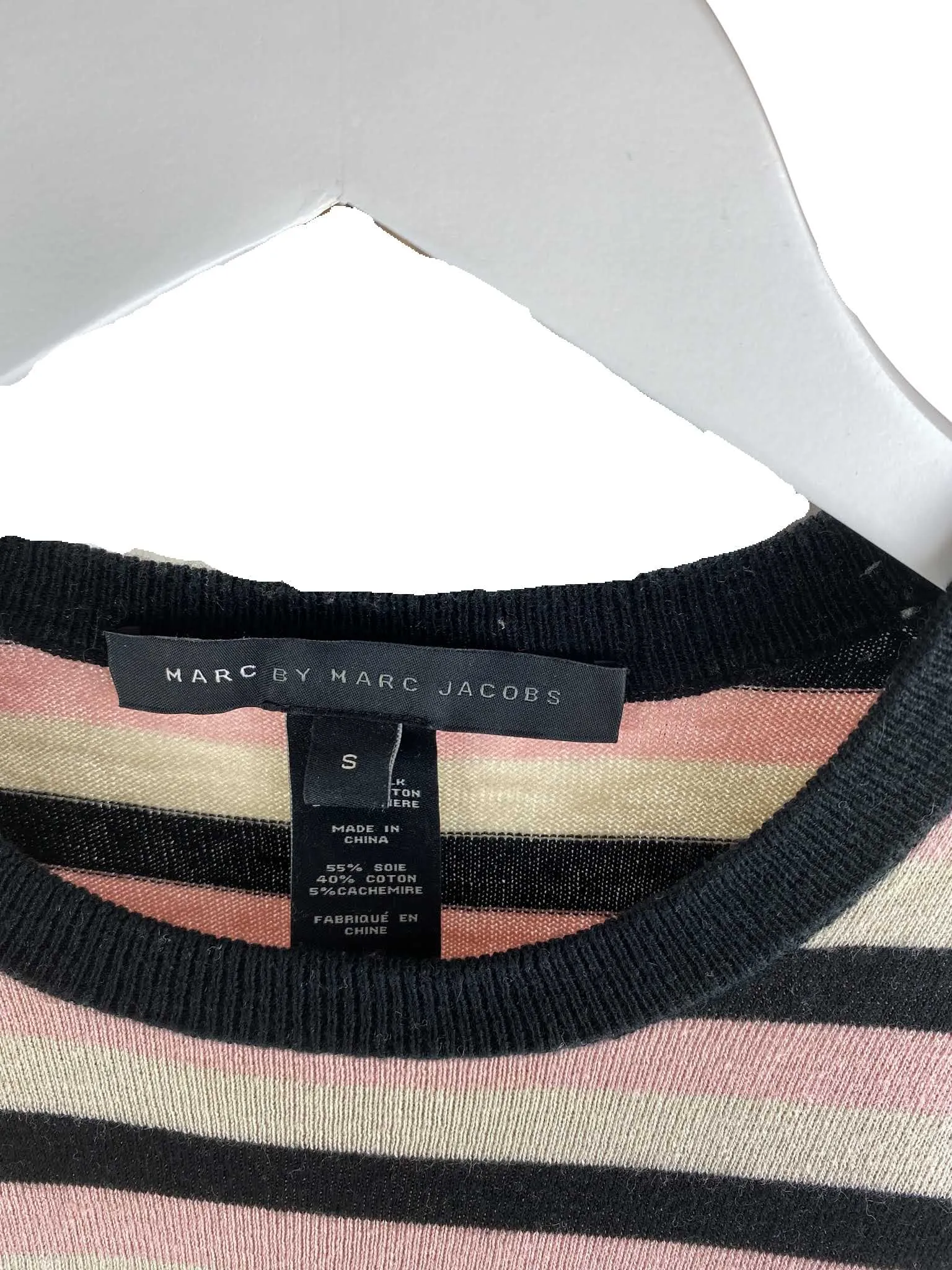 Marc by Marc Jacobs Women's Striped Sweater Pink Multi Size S