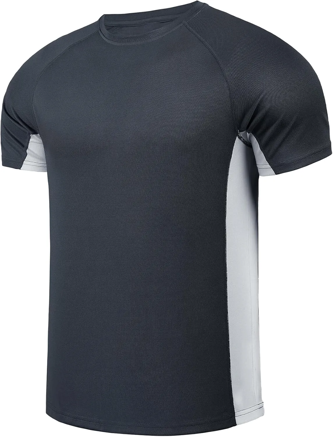 Mens Big and Tall Swim Shirt Sun Protection UPF 50  Rash Guard Quick Dry T-Shirt