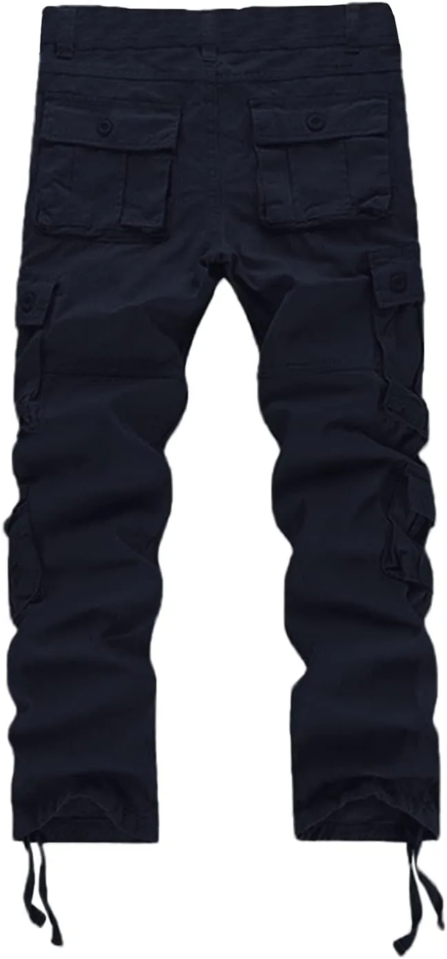 Men's Casual Cargo Pants Slim Fit Stretch Joggers Fashion Style Trousers Regular Tapered Cargo Pant with Pockets