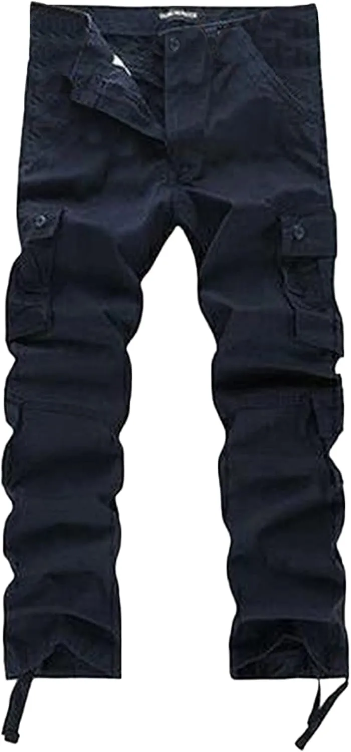 Men's Casual Cargo Pants Slim Fit Stretch Joggers Fashion Style Trousers Regular Tapered Cargo Pant with Pockets