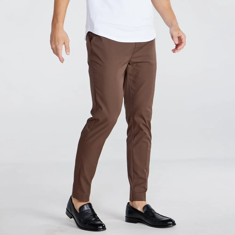 Men's Exec Pants  Tapered Fit Stretch Slacks, Wrinkle Resistant Suit Trousers, Business Casual Office Bottoms for Men