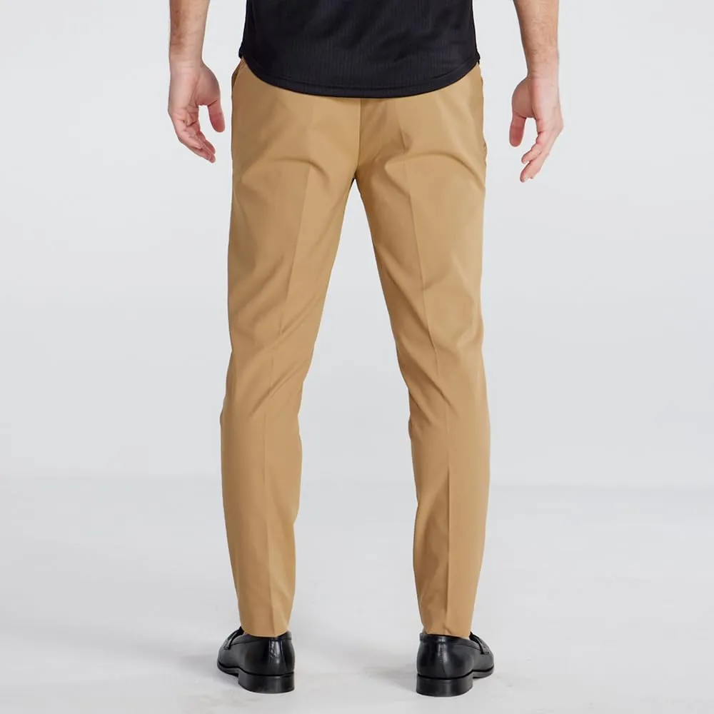 Men's Exec Pants  Tapered Fit Stretch Slacks, Wrinkle Resistant Suit Trousers, Business Casual Office Bottoms for Men