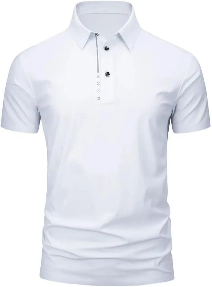 Men's Golf T-Shirt Short Sleeve Shirt Quick Dry Breathable Polo Shirts for Men Golf Shirts