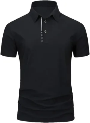 Men's Golf T-Shirt Short Sleeve Shirt Quick Dry Breathable Polo Shirts for Men Golf Shirts