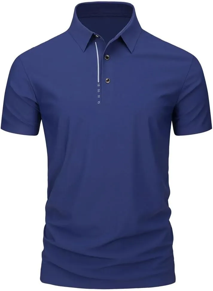 Men's Golf T-Shirt Short Sleeve Shirt Quick Dry Breathable Polo Shirts for Men Golf Shirts
