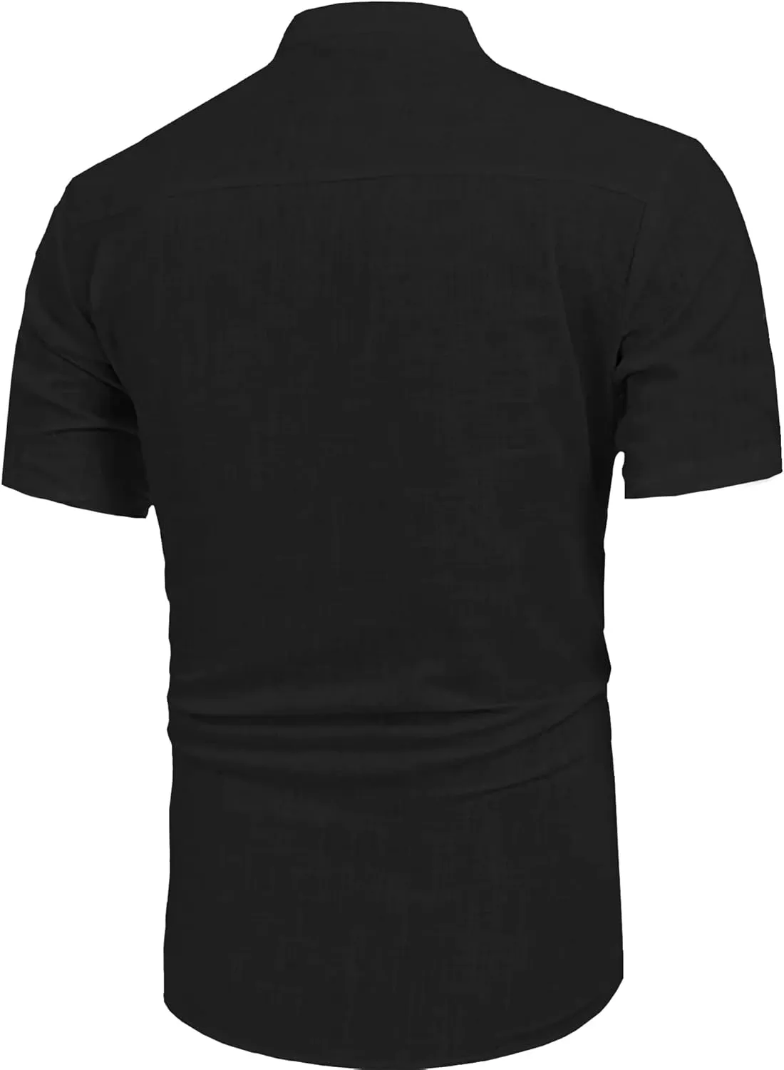 Men's Henley Shirt Summer Causal Shot Sleeve Hippie Beach T Shirt Band Collar Lightweight Yoga Tee Tops