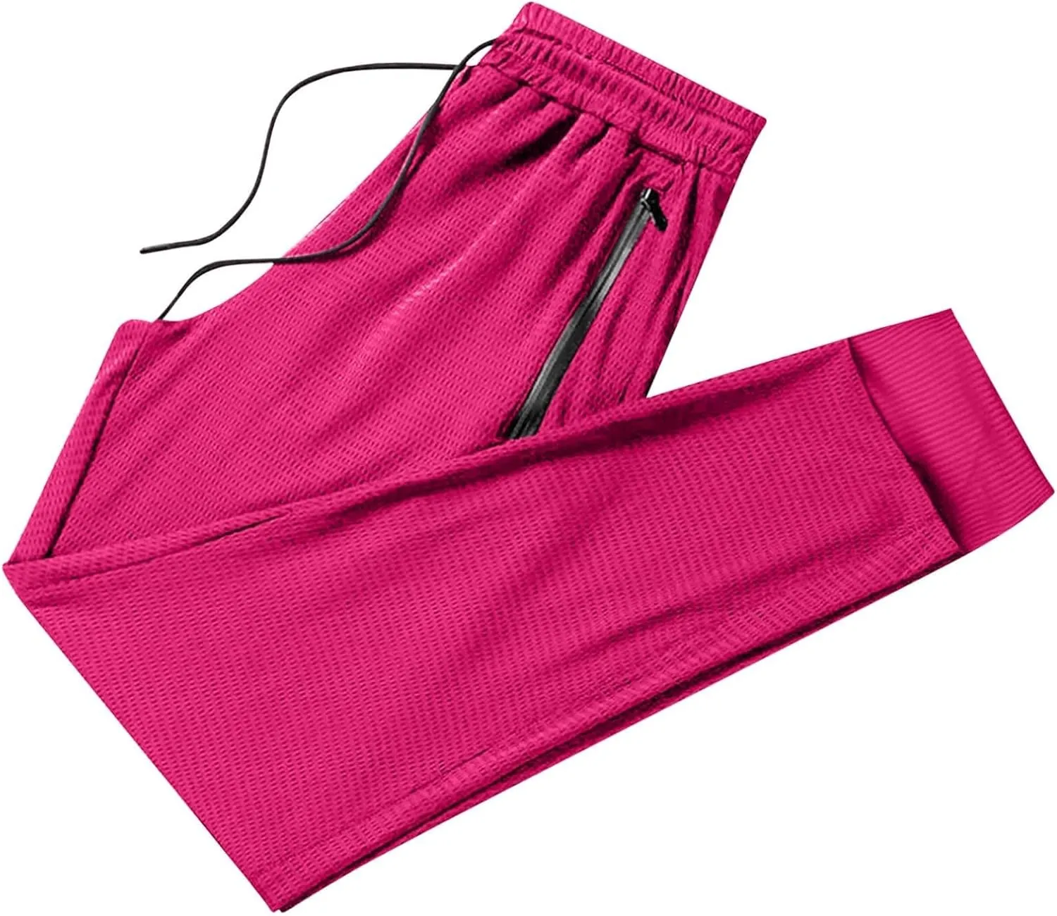 Mens Joggers Lightweight Quick Dry Athletic Hiking Pants Running Mesh Breathable Gym Sweatpants with Zipper Pockets