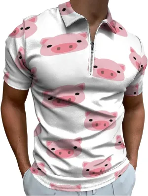 Mens Polo Shirts Short Sleeve Moisture Wicking Golf Polo Athletic Collared Shirt Tennis T-Shirt Tops