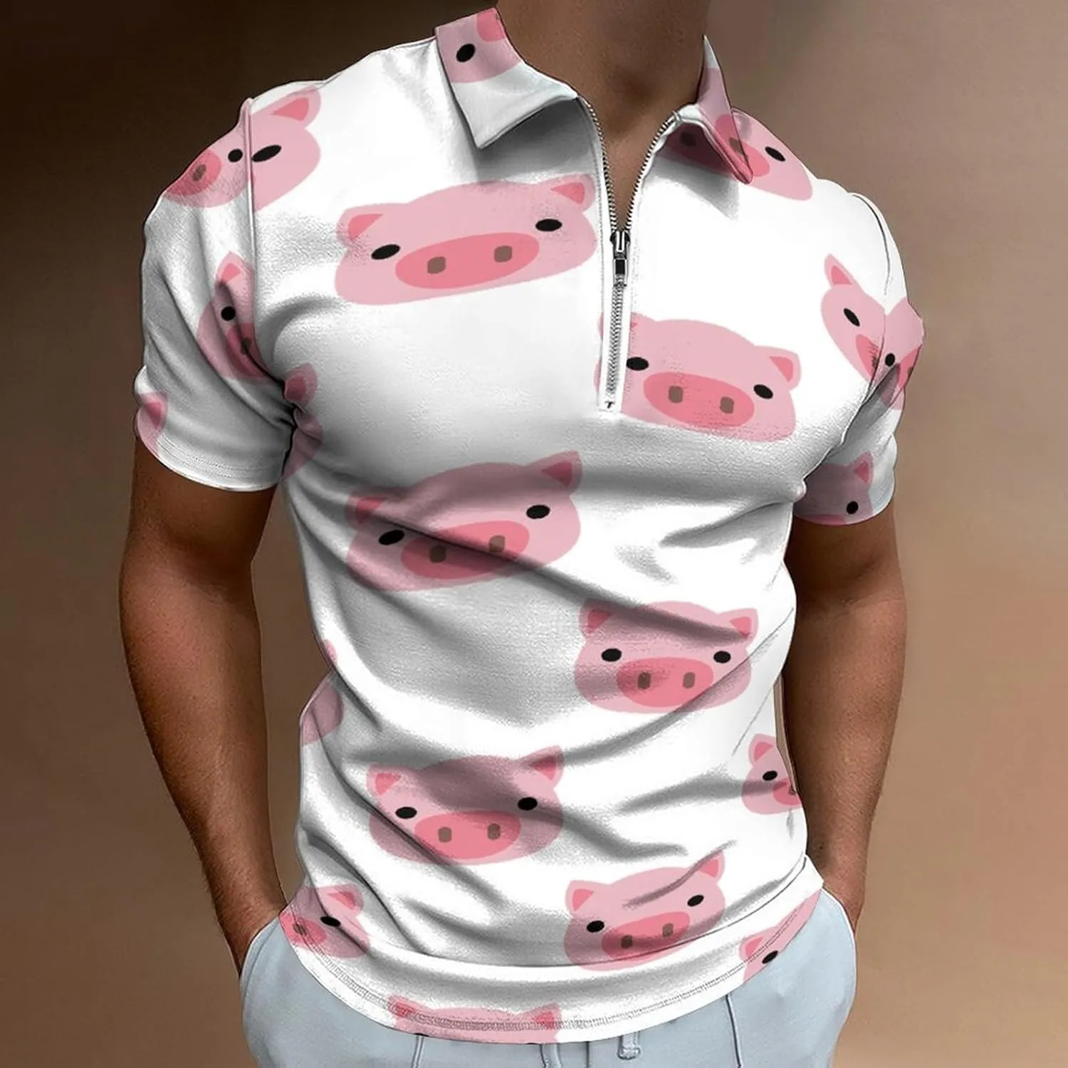 Mens Polo Shirts Short Sleeve Moisture Wicking Golf Polo Athletic Collared Shirt Tennis T-Shirt Tops