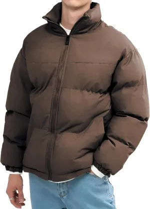 Men's Puffer Jacket Lightweight Warm Winter Coats Insulated Jacket Fashion Casual Sports Cotton-padded Outwear