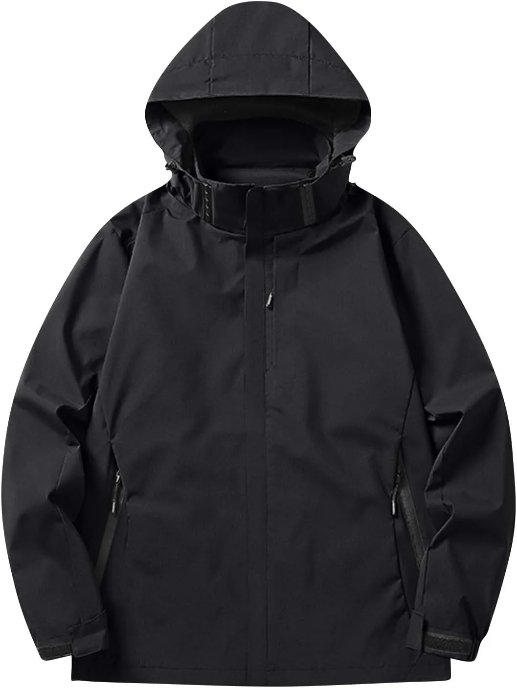 Mens Rain Jacket Lightweight Waterproof Rain Coat Poncho Sun Protective Outdoor Jacket with Hooded