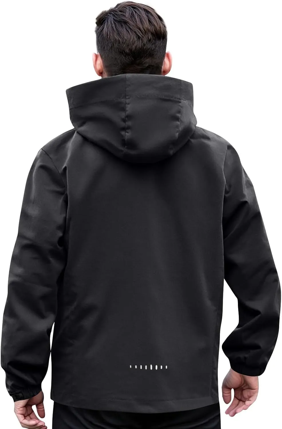 Mens Rain Jacket Lightweight Waterproof Rain Coat Poncho Sun Protective Outdoor Jacket with Hooded