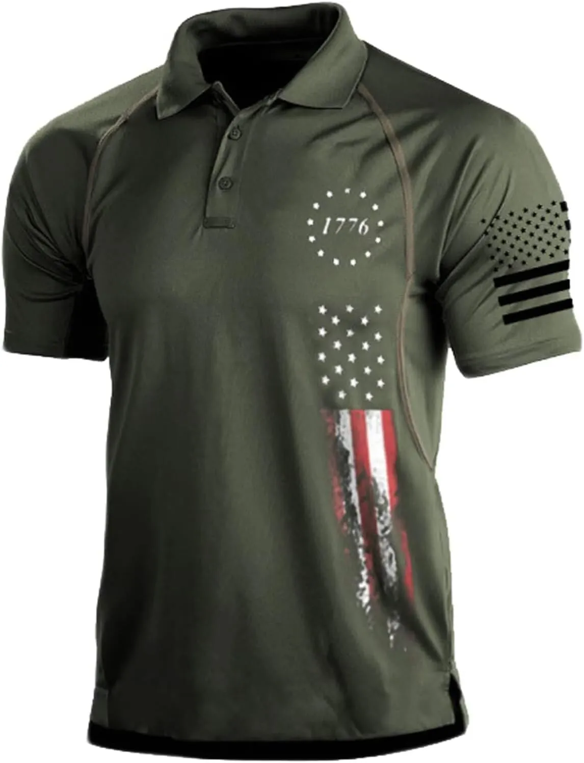 Men's Short Sleeve Shirt Cargo Tactical Military Pullover T-Shirt Quick Dry Army Combat Polo Shirts