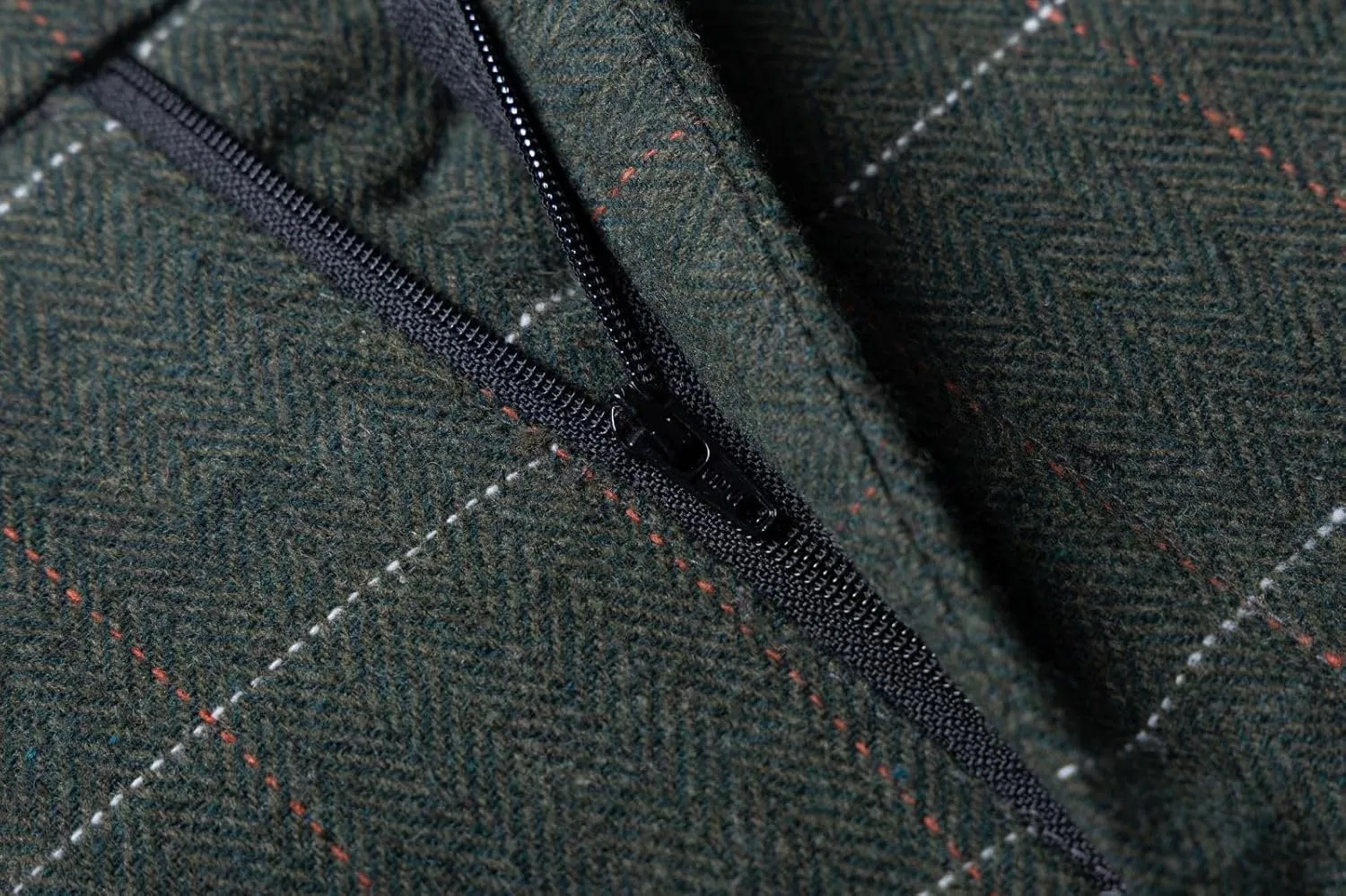 Mens Slim Fit Herringbone Tweed Wool Plaid Trousers Retro Dress Business Suit Pants