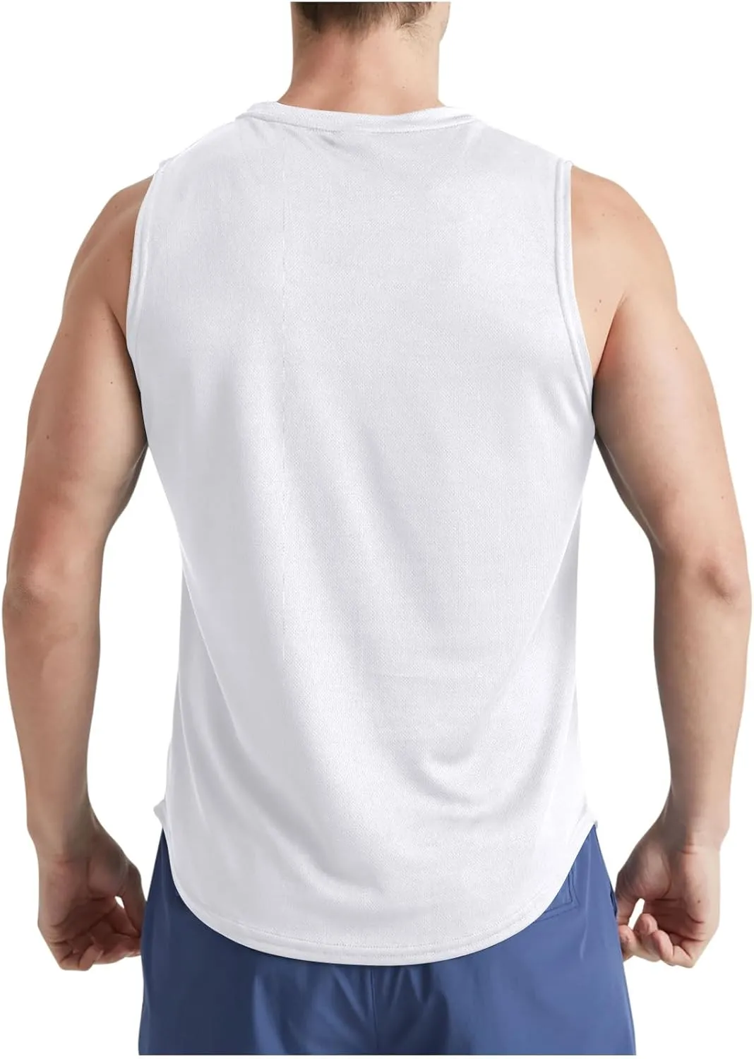 Men's Tank Tops Quick Dry T Shirts Sports Athletic Gym Bodybuilding Fitness Sleeveless Shirts for Beach Running Shirt