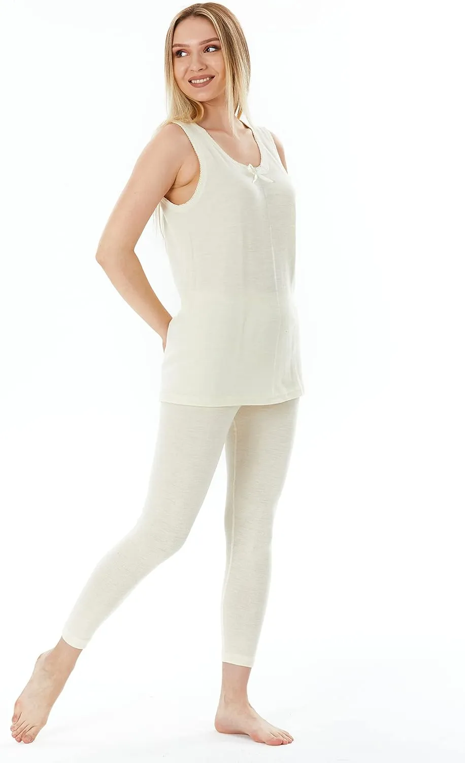 Merino Wool Tunic Tank Top for Women | 185 Lightweight Base Layer, Scoop Neck Thermal Undershirt