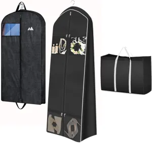 MISSLO 43" Travel Garment Bag Bundle with 70" Wedding Dress Bag