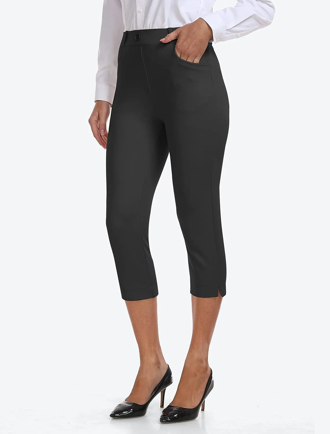 MoFiz Women's Yoga Dress Bootcut Work Slacks Stretch Office Casual Golf Pants Petite/Regular/29/31