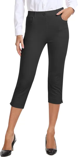 MoFiz Women's Yoga Dress Bootcut Work Slacks Stretch Office Casual Golf Pants Petite/Regular/29/31