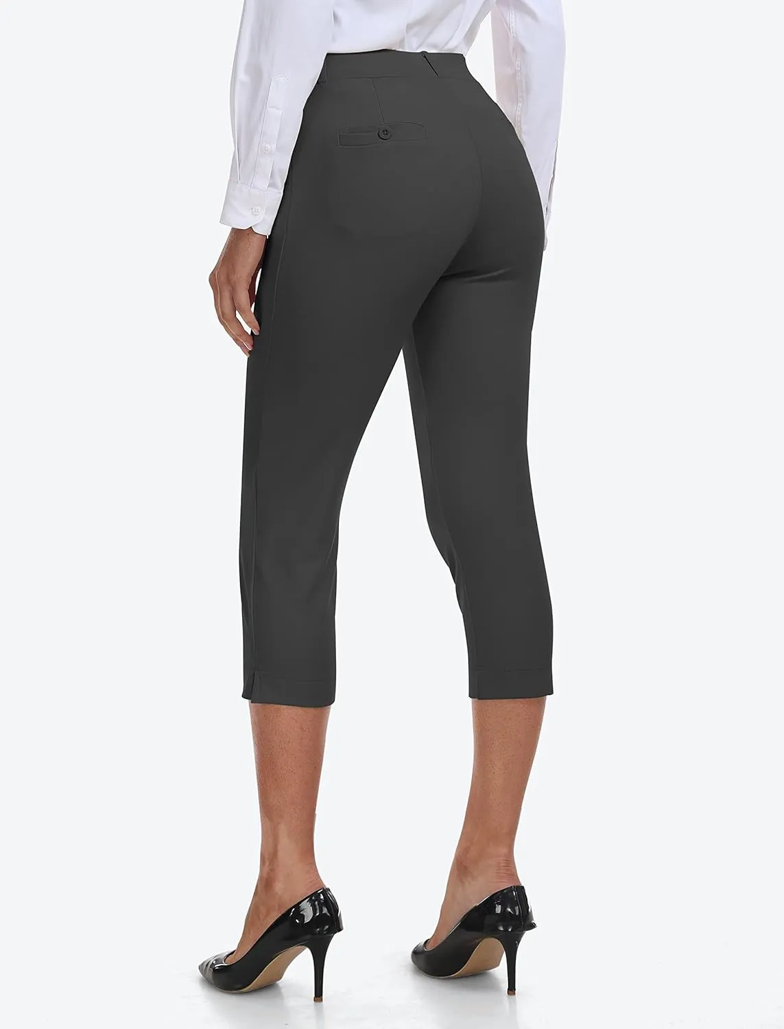 MoFiz Women's Yoga Dress Bootcut Work Slacks Stretch Office Casual Golf Pants Petite/Regular/29/31