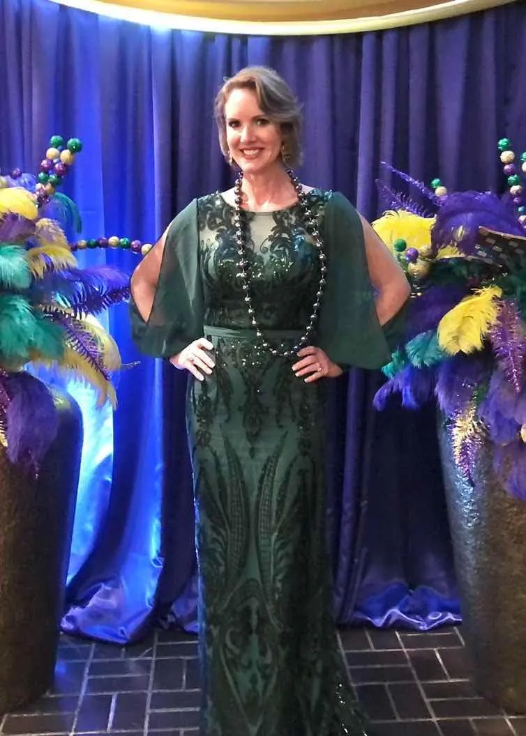 MYDRESS Sequin Mother of The Bride Dress for Wedding Long Sleeve Mermaid Formal Prom Dress