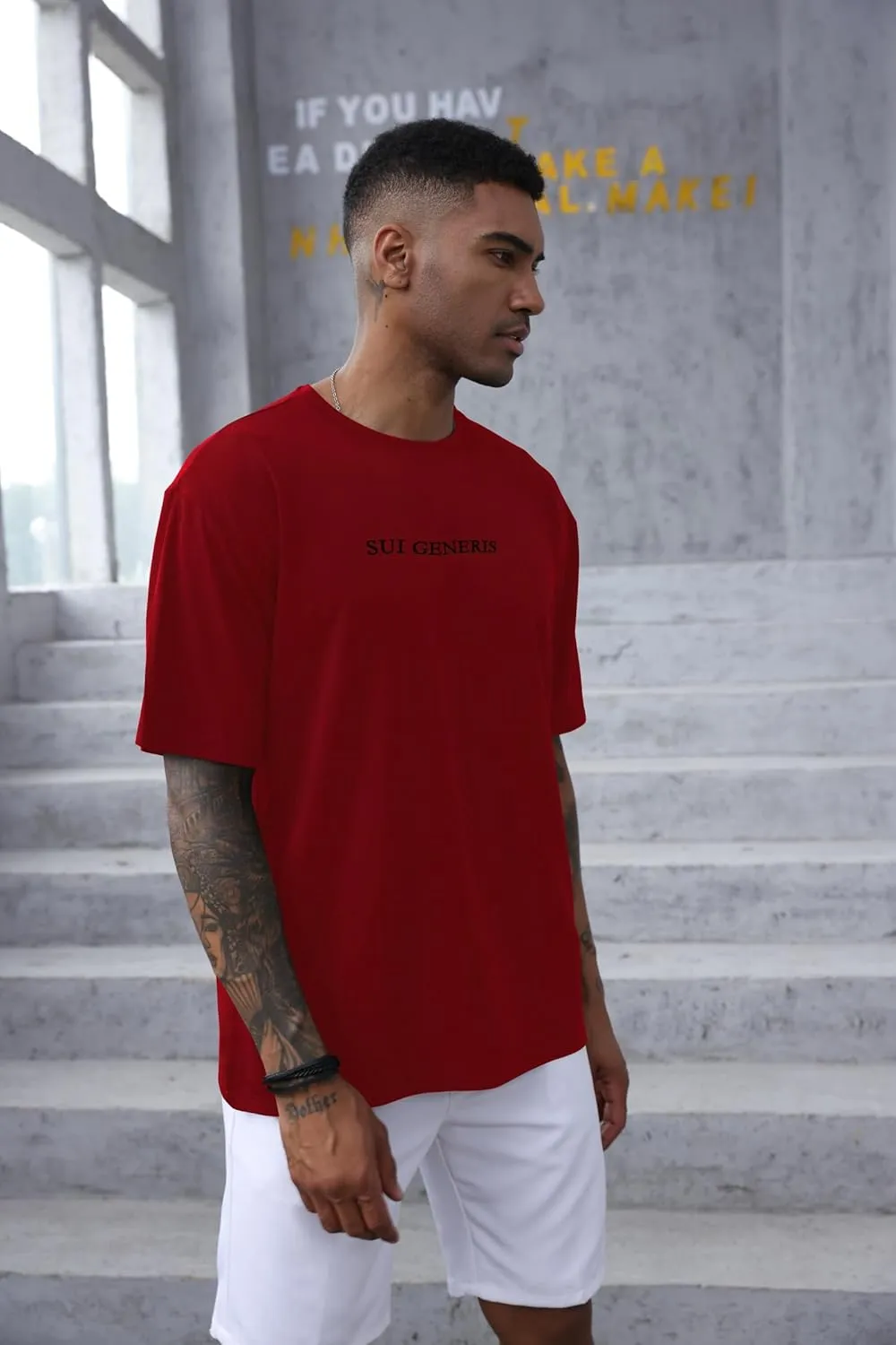 Opomelo Men's Fashion Athletic T-Shirt Oversized Workout Short Sleeve Shirt Casual Crew Neck Cotton Tee