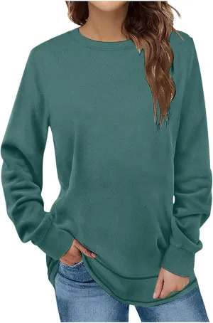 Oversized Sweatshirt for Women Casual Crewneck Long Sleeve Tops Fleece Comfy Loose Fit Fall 2023 Trendy Clothes