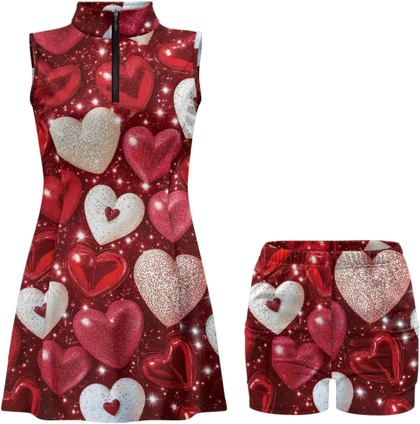 POLERO Golf Dresses for Women with Shorts Casual Dress Sleeveelss Tennis Dresses Mini Athletic Dresses