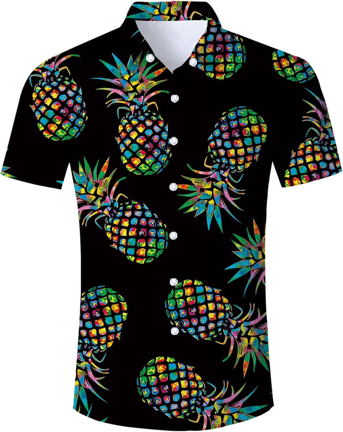 RAISEVERN Mens Hawaiian Shirt Casual Button Down Short Sleeve Tropical Beach Dress Shirt for Summer Holiday
