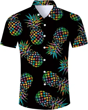 RAISEVERN Mens Hawaiian Shirt Casual Button Down Short Sleeve Tropical Beach Dress Shirt for Summer Holiday