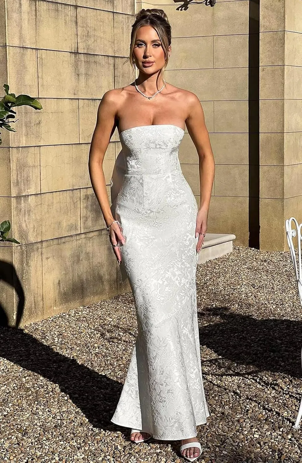 RSOETOO Prom Dresses 2025 Floral Print Long Satin Tight Cocktail Party Gowns for Teens Formal Dresses RO204