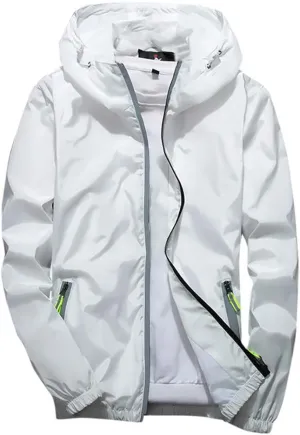 RTRDE Men's Lightweight Waterproof Rain Jacket Jacket With Hooded Hiking Coat Casual Windbreaker Jacket, M-7XL