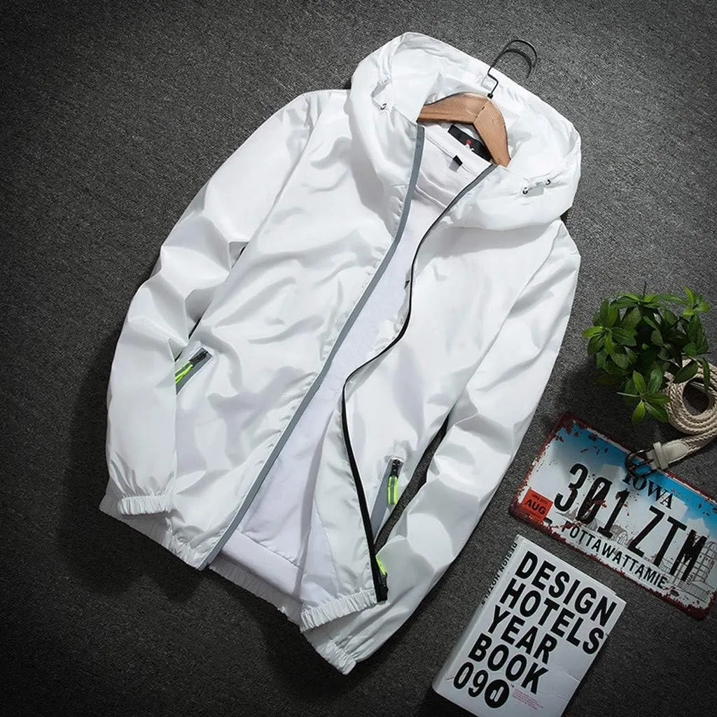 RTRDE Men's Lightweight Waterproof Rain Jacket Jacket With Hooded Hiking Coat Casual Windbreaker Jacket, M-7XL