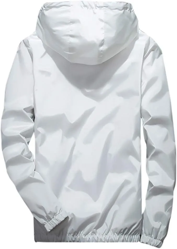 RTRDE Men's Lightweight Waterproof Rain Jacket Jacket With Hooded Hiking Coat Casual Windbreaker Jacket, M-7XL