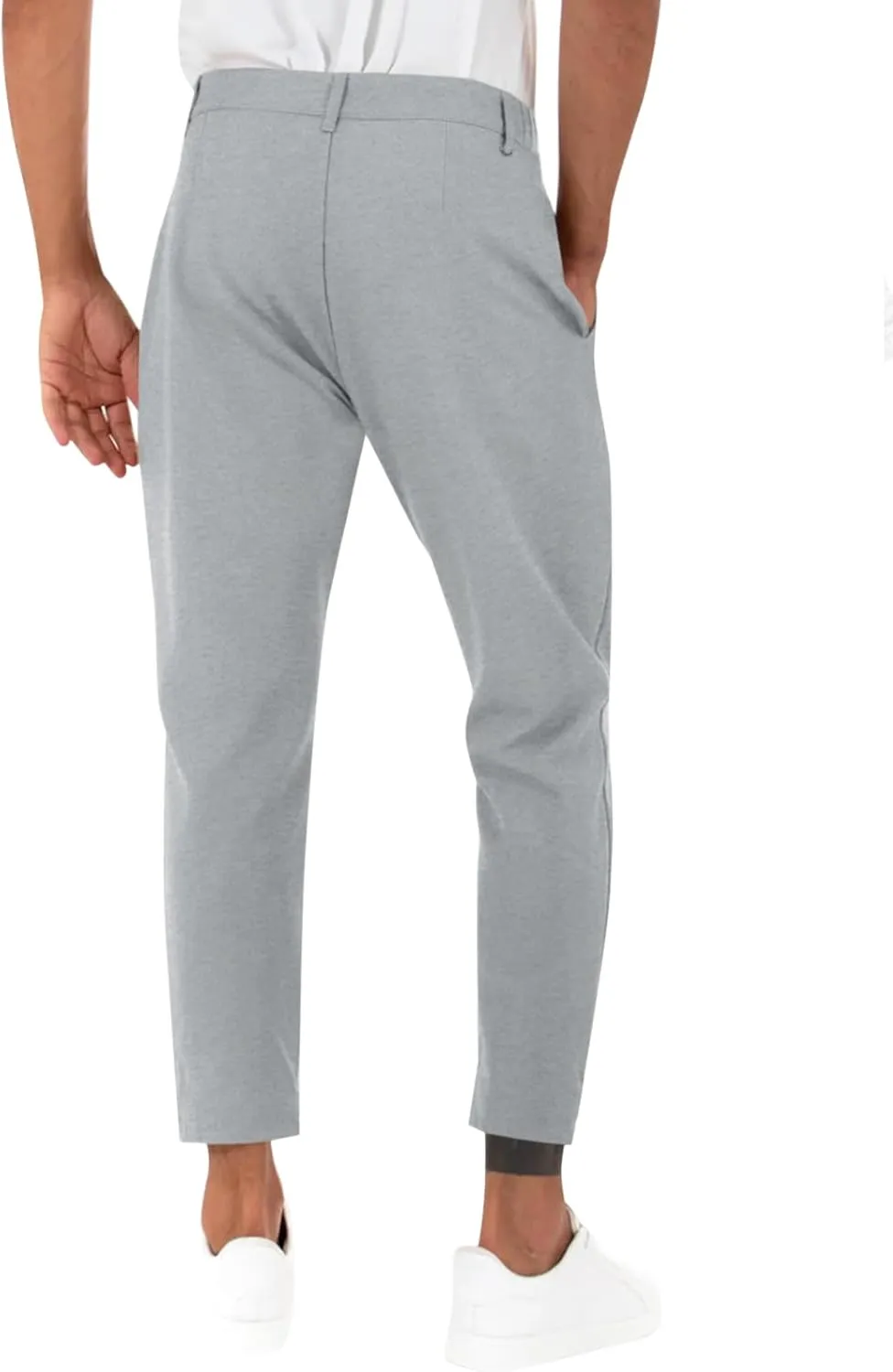 Runcati Mens Slim Fit Dress Pants Business Casual Golf Chino Pants Stretch Pleated Slacks