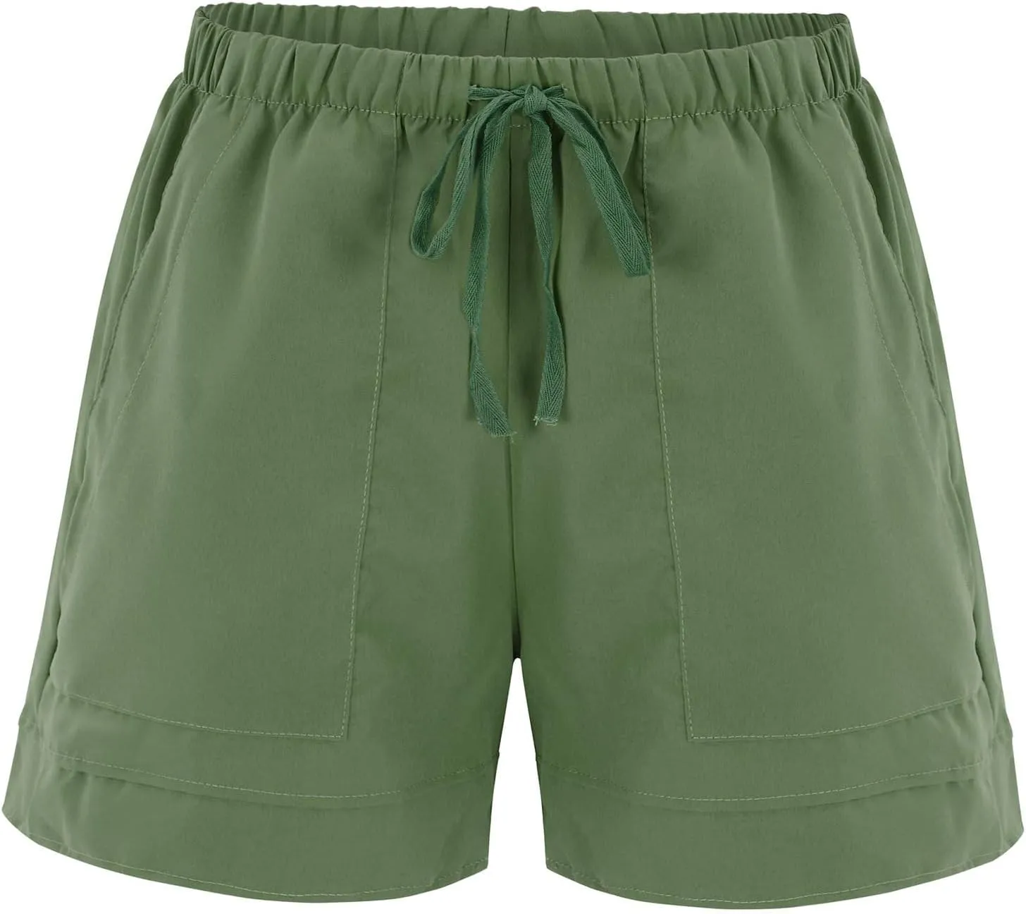 Short Pants Womens Summer Solid Color Causal Comfy Loose Fit Trousers with Pockets Drawstring Straight Leg Lounge Pants