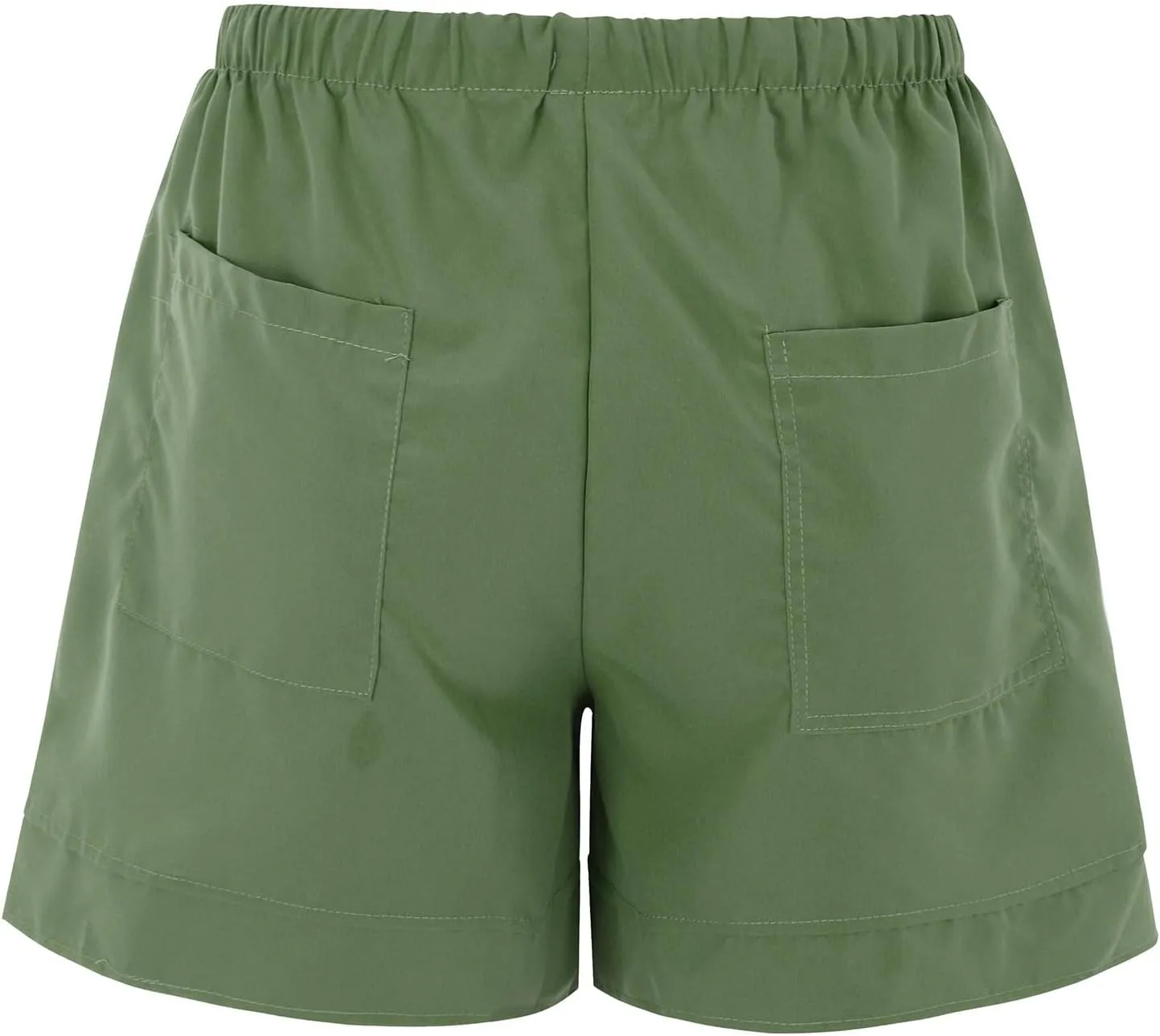 Short Pants Womens Summer Solid Color Causal Comfy Loose Fit Trousers with Pockets Drawstring Straight Leg Lounge Pants