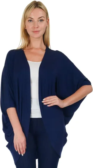 Simply Ravishing Women's Dolman Half Sleeve Open Cardigan (Size: S- 5X)