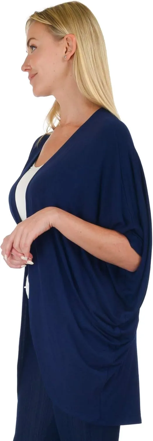 Simply Ravishing Women's Dolman Half Sleeve Open Cardigan (Size: S- 5X)